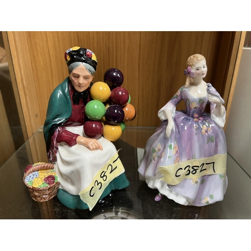 695 - 2 x Royal Doulton figures , The old ballon seller & Nicola