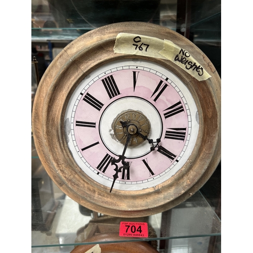 704 - Mechanical wall clock a/f