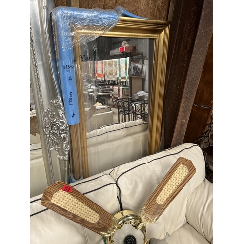 721 - gold framed mirror 176cm x 83cm