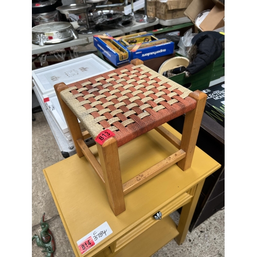 813 - woven top foot stool