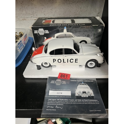 861 - 1:18 scale Jaguar 240 police car Ltd edition by Model icons no 224