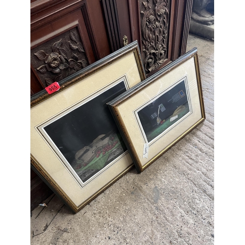 955 - 2 x framed pics