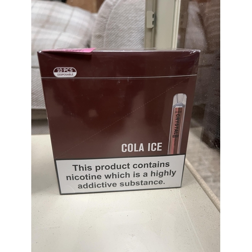592 - CRYSTAL BAR , 20mg COLA ICE flavour box 10 vapes
