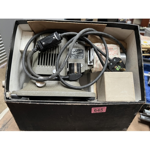 645 - vintage boxed Koaslide projector model 5