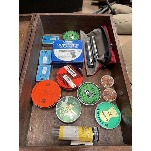 646 - Mixed air pellets / co2 capsules plus 3 x Browing chokes / smokes