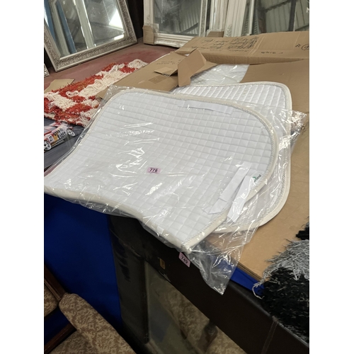 778 - Qty full size saddle pads