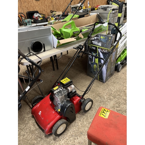 155 - Petrol lawn scarifier, working order