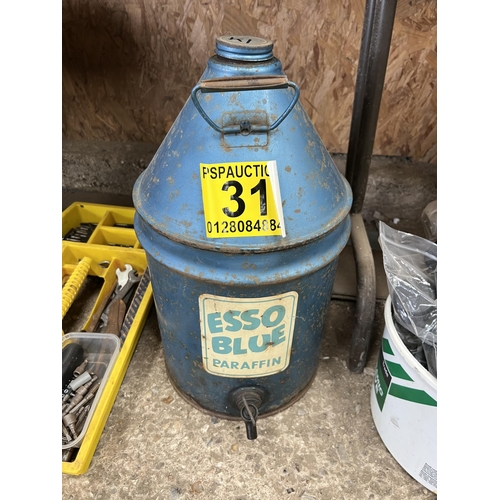 31 - vintage ESSO blue oil can