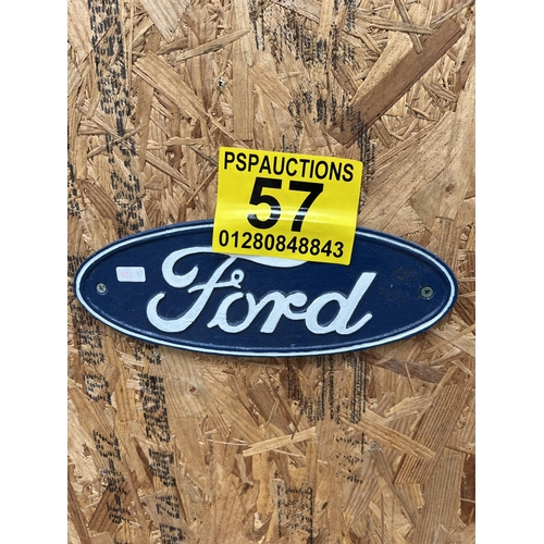 57 - cast iron wall plaque H422 FORD