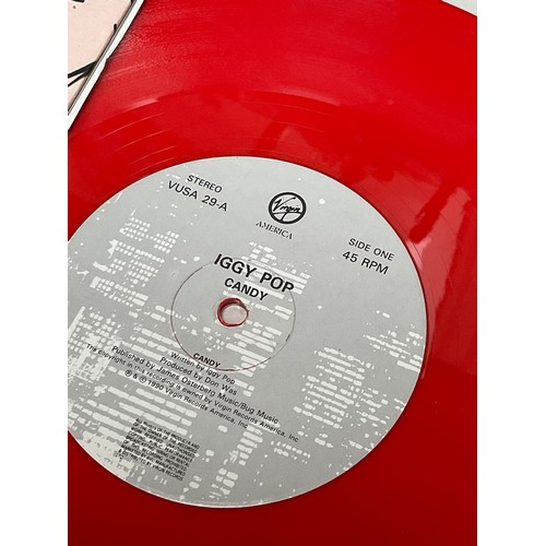 413 - IGGY POP Candy limited edition red coloured vinyl , gatefold sleeve numbered no 34 , condition very ... 