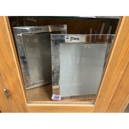 395 - 2 x chrome picture frames