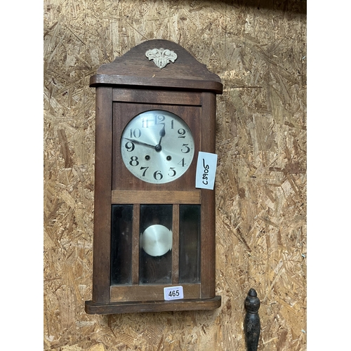 465 - vintage wall clock , working