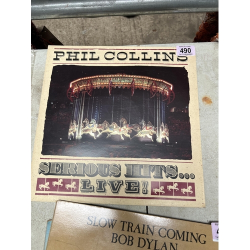 490 - Phil Collins , serious hits live , double album record LP VINYL