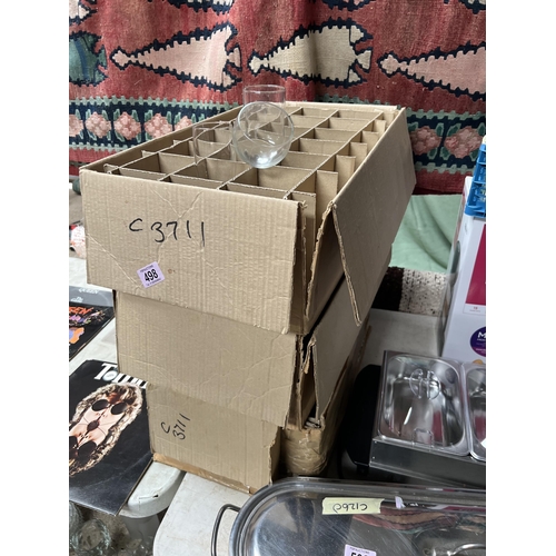 498 - 3 x boxes drinking glasses