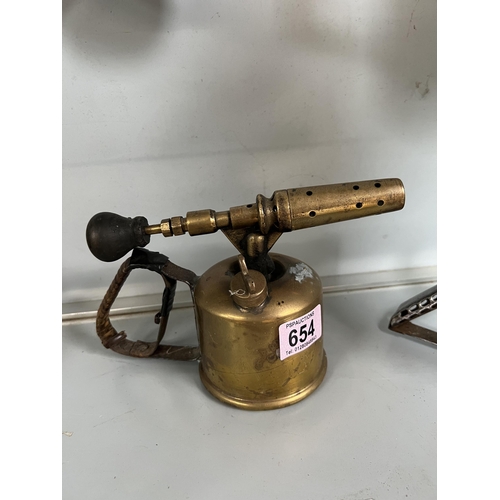 654 - Brass blow torch