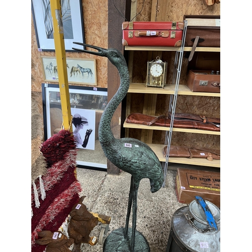 945 - large metal Heron h191