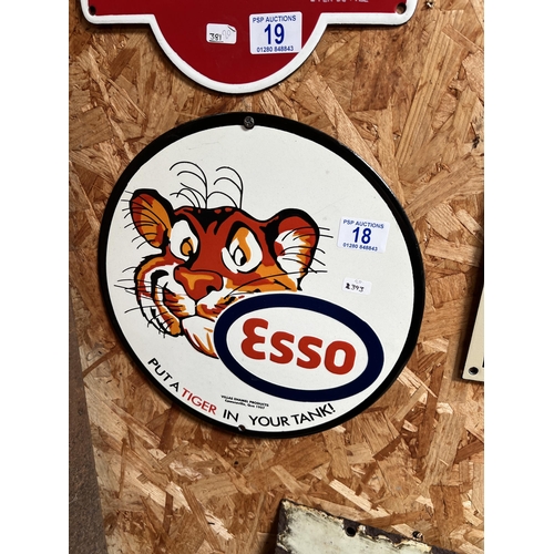 18 - vintage style enamel sign ESSO h393