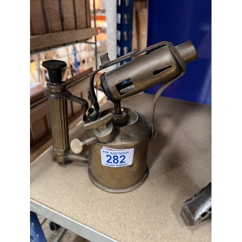 282 - vintage brass blow torch , BAXENDALE & Co , Manchester