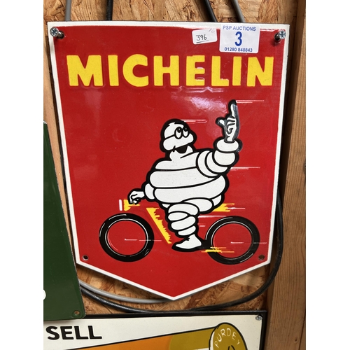 3 - vintage style enamel sign MICHELIN H396