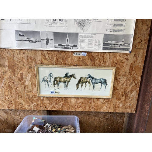 436 - framed horse picture