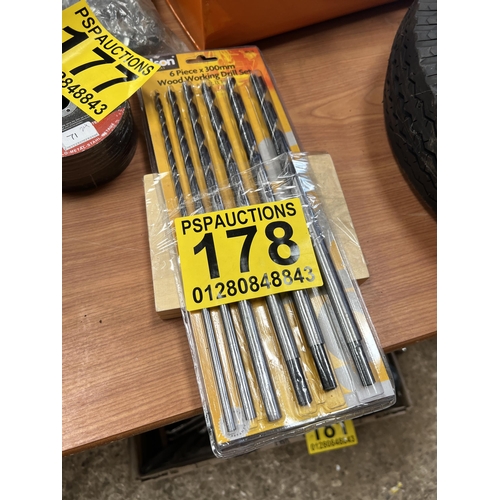 178 - Auger drill bit sets h7