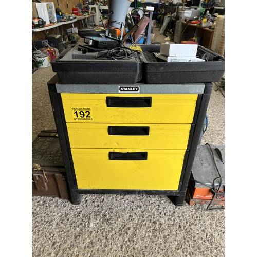 192 - Stanley 3 draw tool cabinet