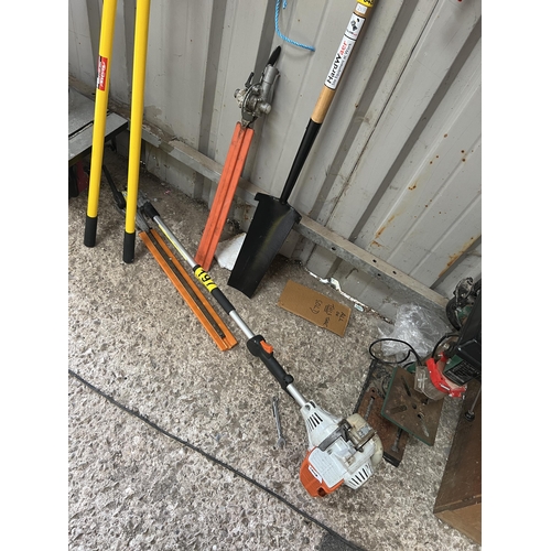 197 - Stihl petrol pole hedge cutter HL95K