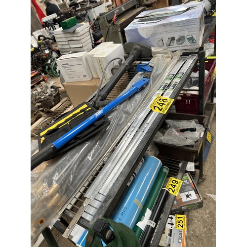 248 - mixed lot , door edgings , drain rods etc..