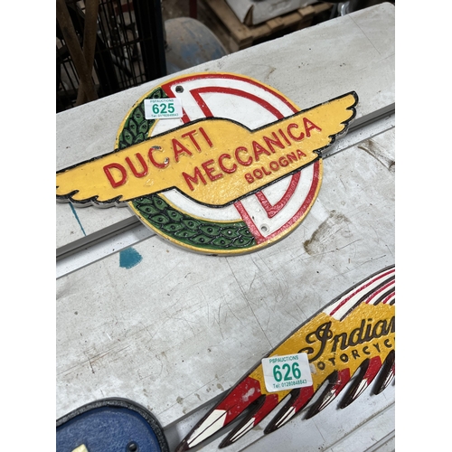 625 - Cast iron wall plaque DUCATI