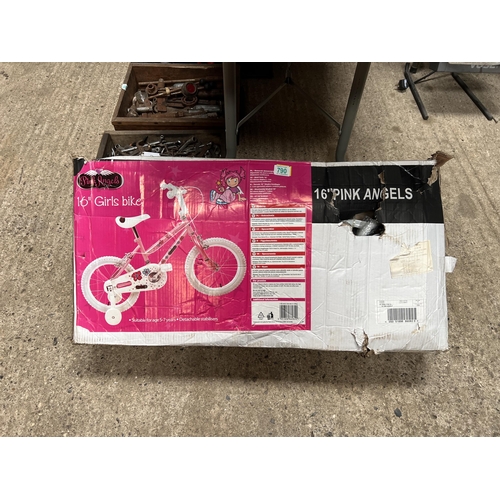 790 - new boxed 16” girls bike