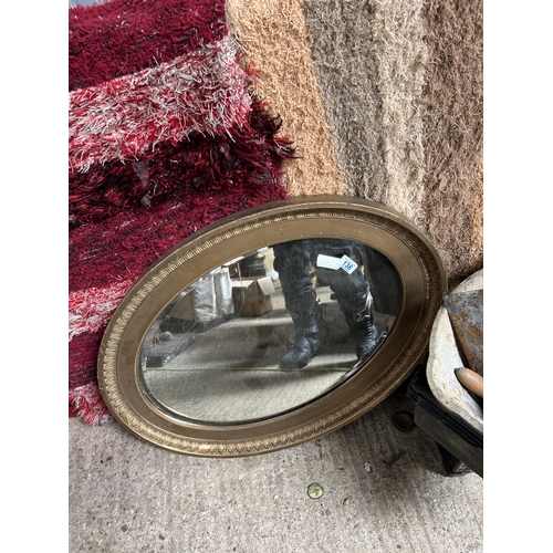 138 - oval mirror a/f