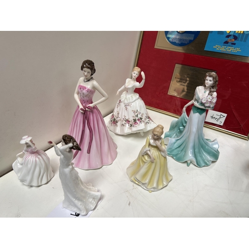 73 - 6 x Lady figurines , 4 x Royal Doulton , 1 x Coal port , 1 x other