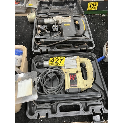 427 - 2 x  hammer drills / breakers 240v