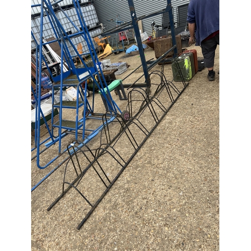 756 - Antique bike rack wrought iron