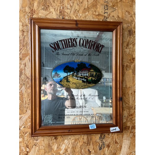 652 - Southern Comfort pub mirror 52cm x 65cm