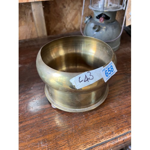 658 - 1918 brass trench art bowl