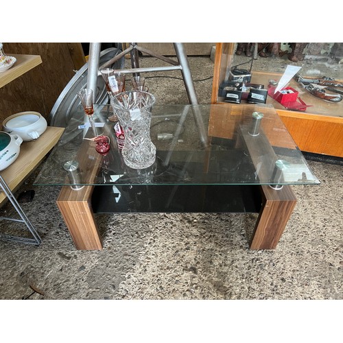670 - Habitat glass coffee table