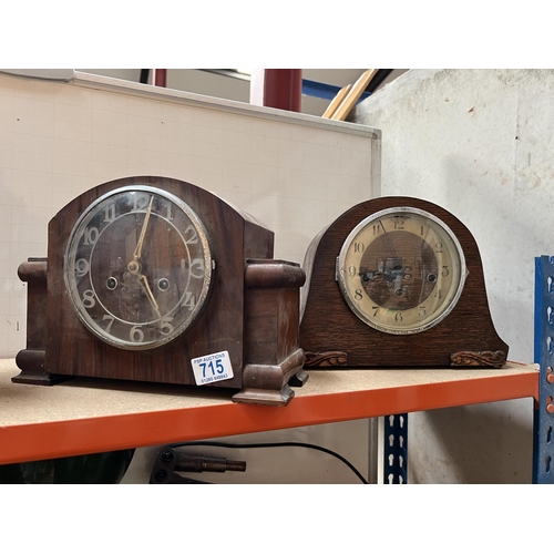 715 - 2 x mantle clocks SAS