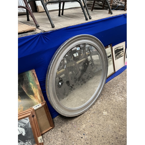 766 - large round mirror