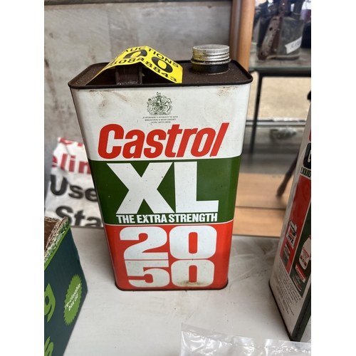 100 - CASTROL XL 20 / 50 oil can some contents