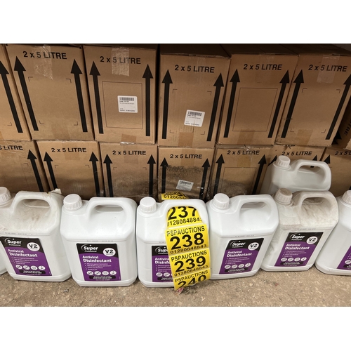 240 - 1 x box , 2 x 5 litre Antiviral Disinfectant