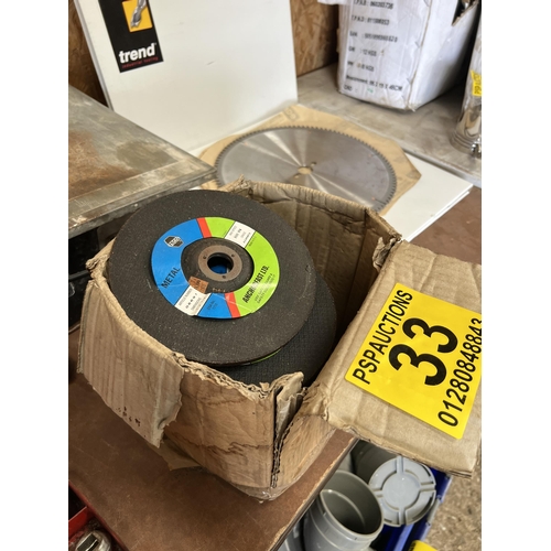 33 - Qty metal grinding discs