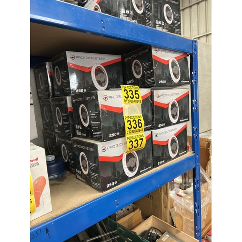 335 - 5 x boxes disposable steering wheel covers