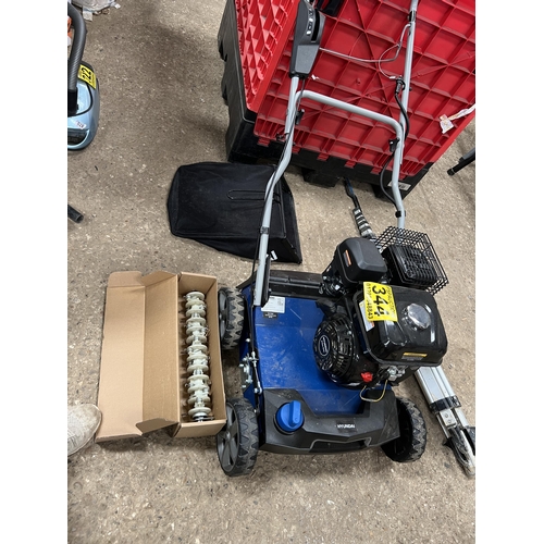 344 - HYUNDAI petrol scarifier / rake