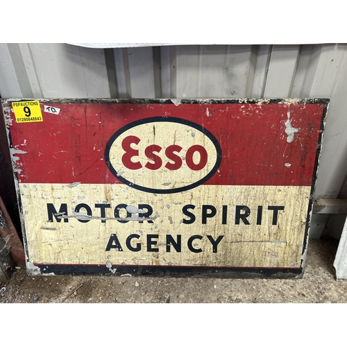 9 - ESSO , Motor Spirit Agency tin sign