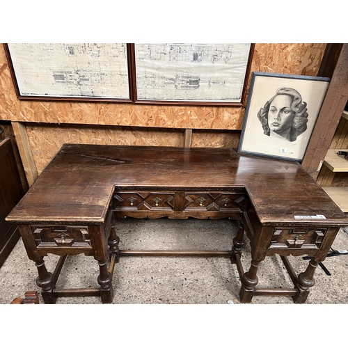 14 - Antique OAK Desk