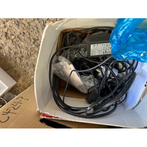 96 - 3 x boxes mixed cables , speaker pc related