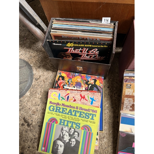 114 - Box mixed records LP’s vinyl