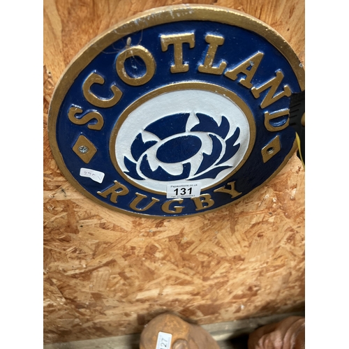 131 - Cast iron wall plaque h275