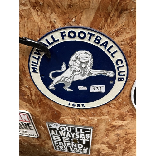 133 - Cast iron wall plaque h285